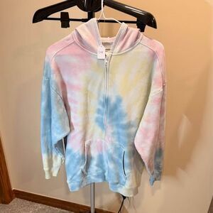 Youth XL (14/16) Happy Nation Tie-Dye Full-Zip Hoodie